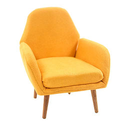 LoveinDIY Dollhouse Sofa Chair - Miniature Dolls House Furniture Arm Chair - Modern Simple Design - 1/6 Scale - Yellow