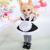 MEESock 1/8 BJD Doll 17CM Ball Joints Dolls with Full Outfits Dress Wig Shoes Makeup Girls DIY Toys Best Gifts Collection