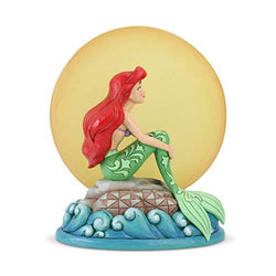 Enesco Disney Traditions by Jim Shore The Little Mermaid Ariel Sitting on Rock by Moon Figurine, 7.5 Inch, Multicolor