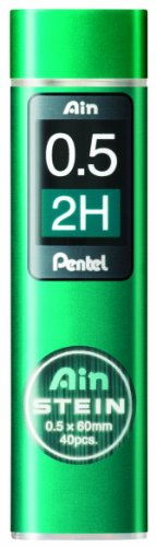 Pentel Mechanical Pencil Lead, Ain Stein, 0.5mm, 2H (C275-2H)