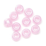 Bulk Buy: Darice DIY Crafts Pony Beads Plastic Pink Pearl 9mm 480 pieces (1-Pack) 06121-5-134