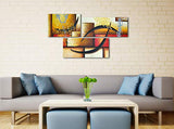 3 Pics Modern Abstract 100% Hand Painted Oil Paintings Artwork on Canvas Wall Art Deco Home Decorations