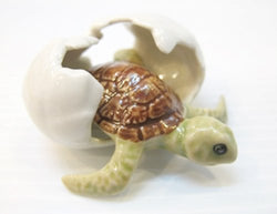 ChangThai Design Dollhouse Miniatures Ceramic Turtle in Egg FIGURINE Animals Decor