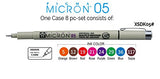 Sakura Pigma Micron pens 05 line Drawing 8 Color Set, Archival ink fineliner manga pen, Bible journaling Study kit