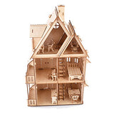 ROBOX Wooden 3D Puzzle for Adults- Assembled Construction Building Puzzles Gothic Villa DIY Building Models Kits