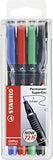 Stabilo OHPen Universal Permanent Pens, 0.4 mm (Superfine Tip) - 4 Color Set