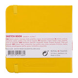 Tarens T9314-114M Art Creations Sketchbook, Drawing Notebook, 4.7 x 4.7 inches (12 x 12 cm), Golden Yellow, Thickness: 4.9 oz/sq ft (140 g/m2), Fine, Acid Free Paper, 80 Sheets Bound