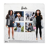 Barbie Signature @BarbieStyle Fully Poseable Fashion Doll (11.5-in Brunette, Curvy) with 2 Tops, Skirt, Pants, Coat, Jacket, 2 Pairs of Shoes & Accessories, Gift for Collector