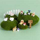 122 Pieces Miniature Garden Kit Micro Landscape Outdoor Farm Accessories DIY Dollhouse Mini Plants and Animals Decoration for Bonsai Craft Decor Fairy Figurines Flower Pots Ornaments