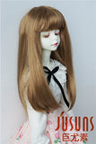 JD371 18-20CM 7-8inch Doll Wigs MSD 1/4 Synthetic Mohair Doll Wigs Miranda Long Hair with Full Bang BJD Wig (Blend Golden Blond)