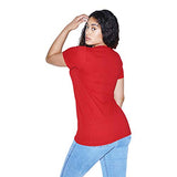 American Apparel Women's Fine Jersey Classic Short Sleeve Crewneck T-Shirt, Red, Medium