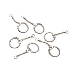 Bulk Buy: Darice DIY Crafts Steel Key Chain Nickel Plated 63mm (3-Pack) 1880-83