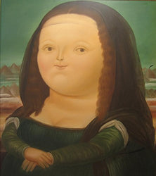 Gifts Delight Laminated 18x20 Poster: Marcel Duchamp - Monalisa by Fernando Botero