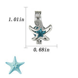 10Pcs Starfish Pearl Bead Cage Pendant Rhodium Plated Locket for DIY Wish Pearl Love Pearl Necklace