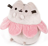 GUND Pink Flower Petals Pusheen Plush Stuffed Animal Cat, Gray and Pink, 9.5”