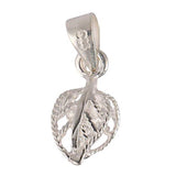 2pcs Genuine .925 Sterling Silver Leaf-Shaped Pendant Bail Pinch Connector 17mm #ss125