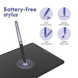 HUION Inspiroy H1161 Graphics Drawing Tablet Android Support with Battery-Free Stylus 8192 Pressure Sensitivity Tilt Touch Bar 10 Press Keys for Art Animation Beginner - 11inch Pen Tablet