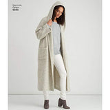 New Look UN6585ANew Look Pattern 6585 Misses' Coat with HoodA (XS-S-M-L-XL), White