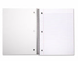 AmazonBasics College Ruled Wirebound Notebook, 100-Sheet, Assorted Sunburst Pattern Colors, 5-Pack