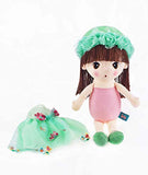 HWD Kawaii Stuffed Soft Flower Girl Plush Toy Doll Girls Gift , 18 Inch ( Green )