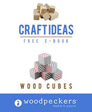 1”inch Wooden Cubes | Box 50 Unfinished Cubes | Wooden Square Baby Blocks | For Puzzle Making,