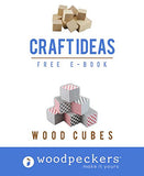 Wooden Cubes 1.5” Inch | Box of 100 Unfinished Square Blocks - Square Wooden Baby Cubes | For