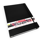 Royal Talens – Art Creation Hardback Sketchbook – 80 Sheets – 140gsm – 21 x 29.7cm – Black Cover