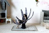 Miniature doll chair, spider look whimsical furniture for dollhouses and dioramas cosplay. 1:6 scale