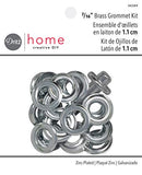 Dritz Home 44389 Grommet Kit, 10 Sets with Tools, 7/16-Inch, Zinc-Plated Brass