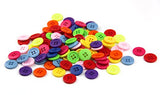 RayLineDo Pack of 100 Mixed Bright Candy Color Plain Round 2 Holes Resin Buttons for Crafting
