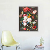 5D Diamond Painting Kits for Adults Kids, Beautiful Flowers Full Drill Diamond Embroidery Art Craft for Home Wall Decor