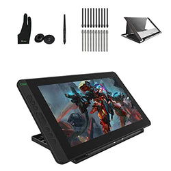2020 HUION Kamvas 13 Android Support Graphics Drawing Tablet Monitor with Full Laminated Screen Battery-Free Stylus 8192 Pressure Sensitivity Tilt 8 Express Keys Adjustable Stand , 10pcs Felt nibs