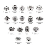 400pcs Silver Spacer Beads -Tibetan Antique Silver Color Metal Beads 240g 16 Styles Small Loose Spacer Beads for Jewelry Making DIY Charm Bracelets