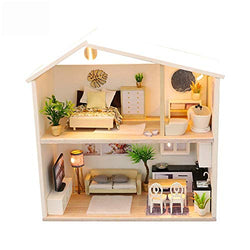 Toys Miniature Dollhouse Kit DIY Miniature Room Set-Woodcraft Construction Kit-Wooden Model Building Set-Mini House Crafts Gifts for Women and Girls