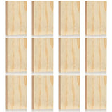 DEAYOU 12 Pack MDF Wood Board, Unfinished Wood Art Canvas Boards, Wooden Panels for Painting Crafts, Medium Density Fiberboard, 1 Inch Thick Wood Blocks Chipboard for Engraving, Chip Carving, 5" x 3"