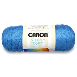Caron  Simply Soft Party Solids Yarn - (4) Medium Worsted Gauge  - 6 oz -   Cobalt Blue