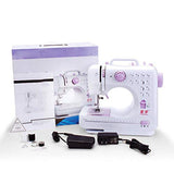 Mini Sewing Machine Electric Portable Sewing Machine Dual Speed Double Thread for DIY Crafting (A,US Plug)