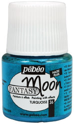 Pebeo 167036CAN Fantasy Moon Paint 45ml, Turquoise