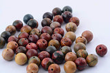 Natural Stone Beads 100pcs 6mm Picasso Jasper Round Genuine Real Stone Beading Loose Gemstone Hole Size 1mm DIY Charm Smooth Beads for Bracelet Necklace Earrings Jewelry Making (Picasso Jasper, 6mm)