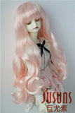 JD148 7-8inch 1/4 MSD Doll wigs 18-20CM Peach pink Long vora Princess BJD hair Resin dolls and porceain doll accessories