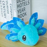 Putrer 2Pcs Salamander Axolotl Plush Toy / Doll , Stuffed Animal, Gifts for Boys Girls(2pcs (Blue+Black))