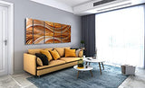 Yihui Arts Abstract Metal Wall Art for Living Room Hand Grind on Aluminum 3D Artwork Modern Pictures for Bedroom Dinning Decor (24 x 65 IN)