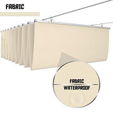 TANG Pergola Replacement Shade Cover Awning Retractable Waterproof for Patio Deck Slide on Wire Wave Shade Sail 7'x22' Beige