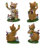 Garden Gnomes Outdoor Funny Knomes Fairy - Funny Garden Gnomes Cat Gnome - Outdoor Decor Yard Gnomes - Naughty Garden Gnome Statue - Gnomes Garden Decorations Funny Gnomes Cat Statues and Figurines