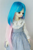 JD106 8-9inch 9-10inch MAGA BJD Doll Wigs Kanekalon Fiber Doll Wigs (Blue+Pink, 8-9inch)