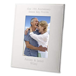 Things Remembered Personalized Silver Tremont 5 x 7 Portrait Frame, Picture Frame with Engraving Included