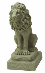EMSCO Group Guardian Lion Statue – Natural Sandstone Appearance – Made of Resin – Lightweight – 28” Height