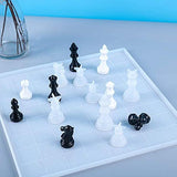 RESINWORLD 12 inches XL Large Checkers Chess Board Mold for Resin, Full Size 3D Silicone Chess Piece Mold for Epoxy Resin, Chess Resin Mold Set, Chess Board Game Mold