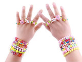 500 Pcs Mixed Shapes Multicolor Acrylic Beads with Box for DIY Kids Bracelets/Necklaces