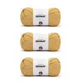 Bernat Softee Cotton Golden Yarn - 3 Pack of 120g/4.25oz - Nylon - 3 DK (Light) - 254 Yards - Knitting/Crochet